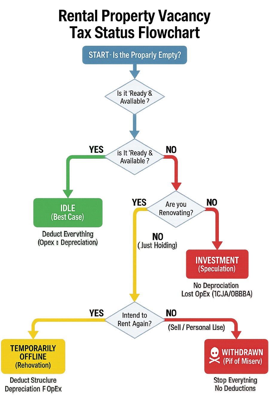 Rental Is Vacant And Withdrawn From Service (Use) - Rental Tax Deductions